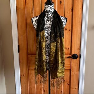Gold and Black Turkish Silk Wrap